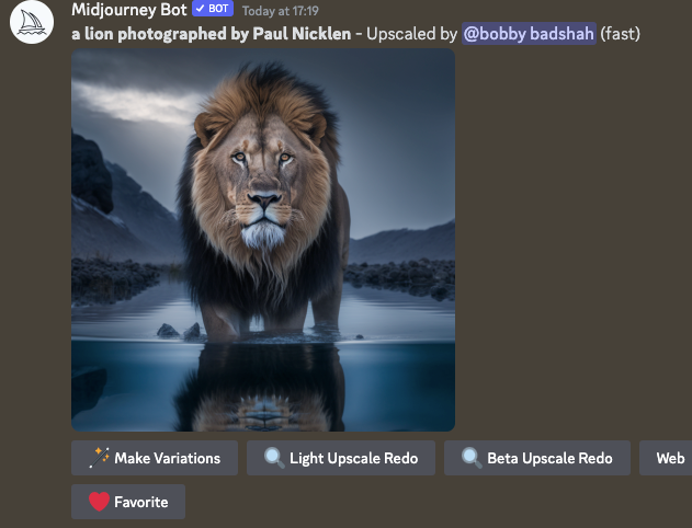 midjourney lion photographed by paul nicklen